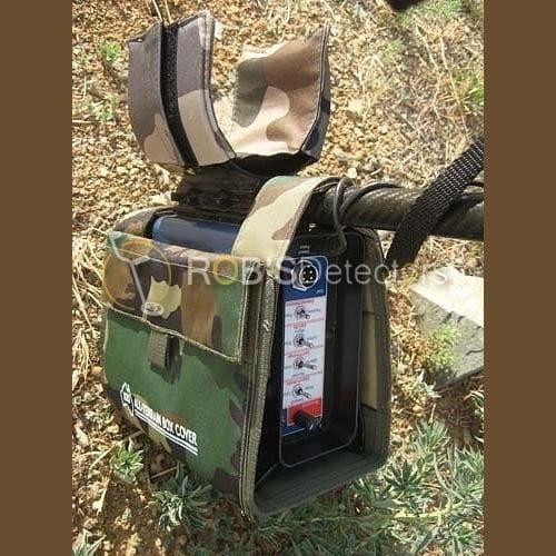 CAMO CORDURA CONTROL BOX COVER WITH SUNSHADE TO FIT MINELAB CTX METAL DETECTOR