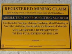 Large Mining Sign