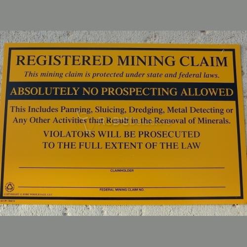 Large Mining Sign