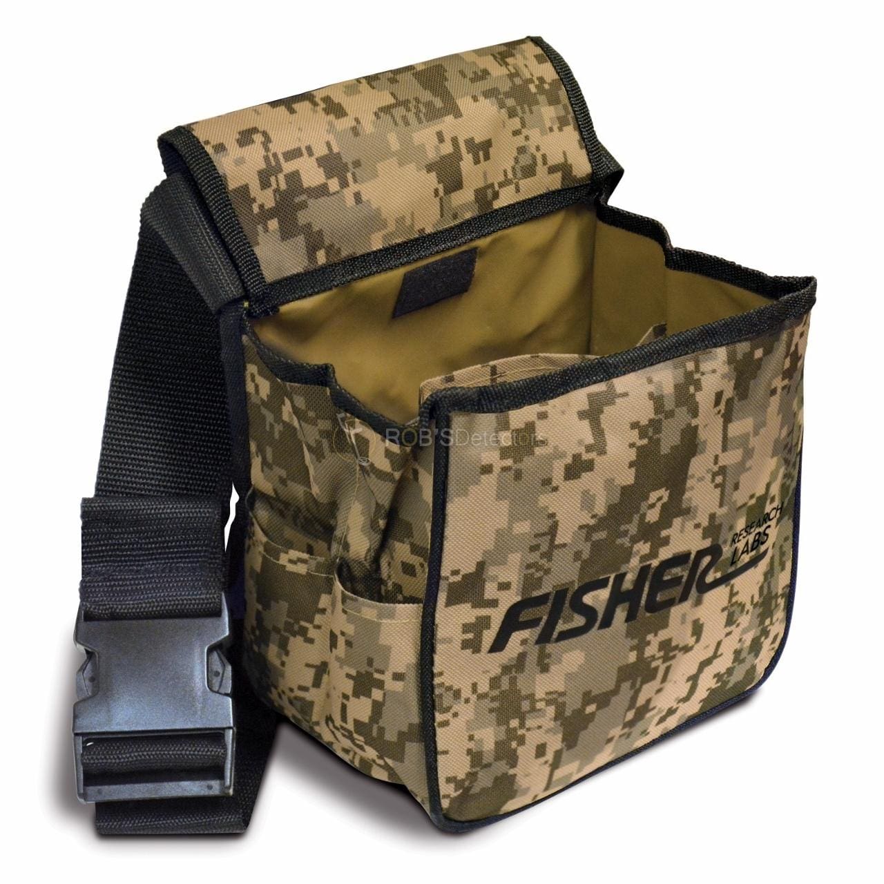 Fisher Camo Metal Detecting Pouch with 2 Pouches and Belt