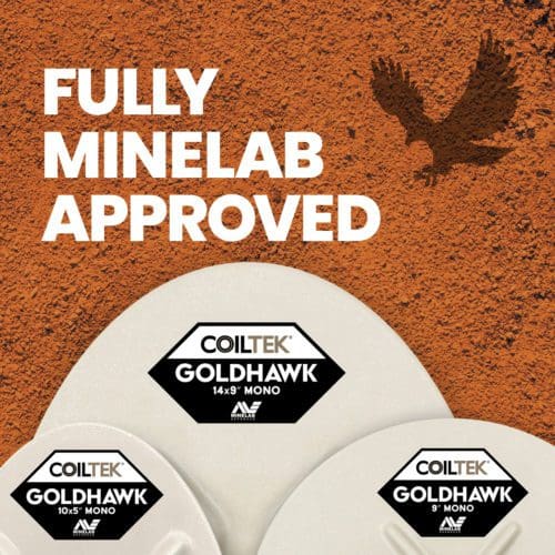 Coiltek GOLDHAWK 9″ Round Searchcoils for Minelab GPX 6000